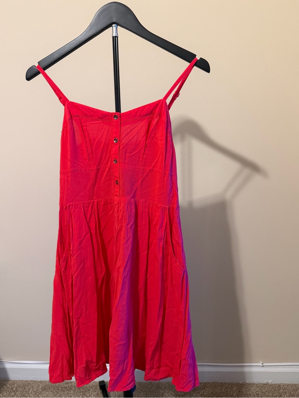 Express Red Spaghetti Strap Mini Dress